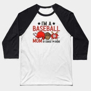 Funny Baseball Mom, Glitter Baseball, Retro Baseball Mama, Baseball Lover Baseball T-Shirt